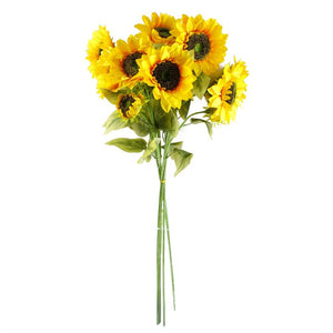 Pack of 6 x 88 cm Yellow Artificial Sunflower