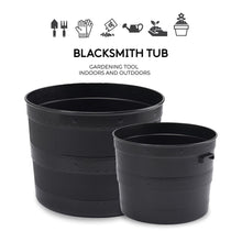 Load image into Gallery viewer, Barrel Tub Planter Blacksmith Planter Flower Plant Pot
