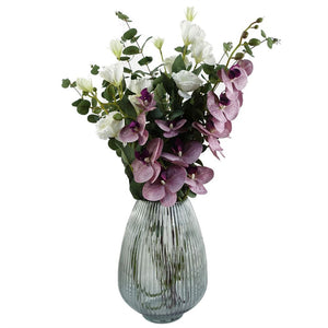 Grey glass decorative vase