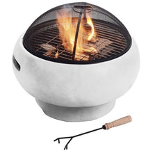 Load image into Gallery viewer, white garden fire pit

