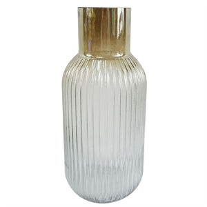 34cm Ridged Ombre Glass Vase