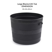 Load image into Gallery viewer, Barrel Tub Planter Blacksmith Planter Flower Plant Pot
