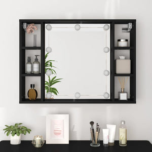 VidaXL Hollywood Mirror Cabinet With LED Lights - Black