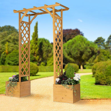 Wooden Arch and Planters
