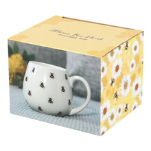 Load image into Gallery viewer, Bee Print Rounded Mug in box
