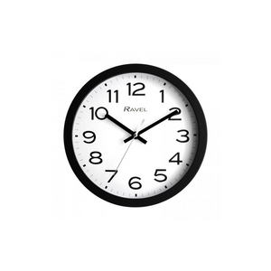 Ravel White Dial Black Wall Clock