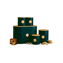 Load image into Gallery viewer, Neo Emerald Green Scandi 5 Piece Kitchen Canister Set
