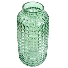 Load image into Gallery viewer, 30cm green cub glass vase
