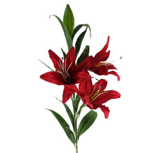 Load image into Gallery viewer, Pack of 6 x 100 cm Large Red Lily Stem
