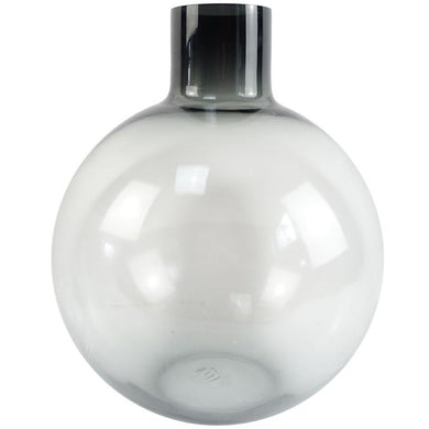 Grey Smoke Bottle Glass Vase