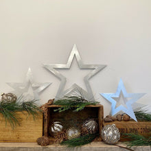 Load image into Gallery viewer, 3 X Steel Stars  Christmas Decorations Vintage Style Decor Metal
