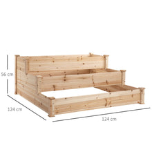 Load image into Gallery viewer, Wooden Raised Bed 3-Tier Planter Kit Elevated Plant Box
