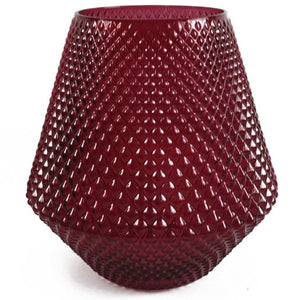 red diamond shape vase