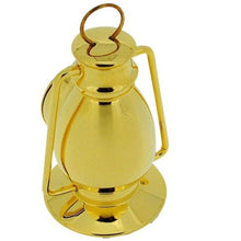 Load image into Gallery viewer, Miniature Clock Gold Metal Hurricane Lamp
