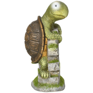 Vivid Tortoise Sculpture Garden�Statue with Solar LED Light Outdoor Ornament